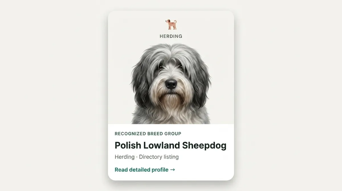 Polish Lowland Sheepdog dog