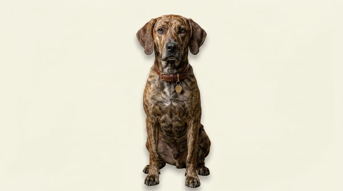 Treeing Tennessee Brindle dog