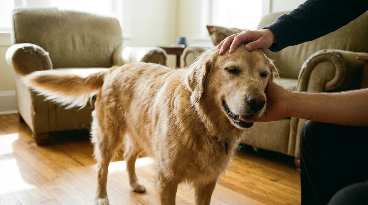 Dog interacting with person
