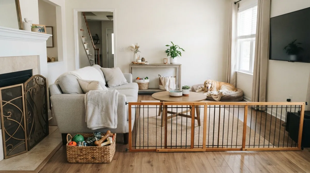 Dog-proofing living room safely