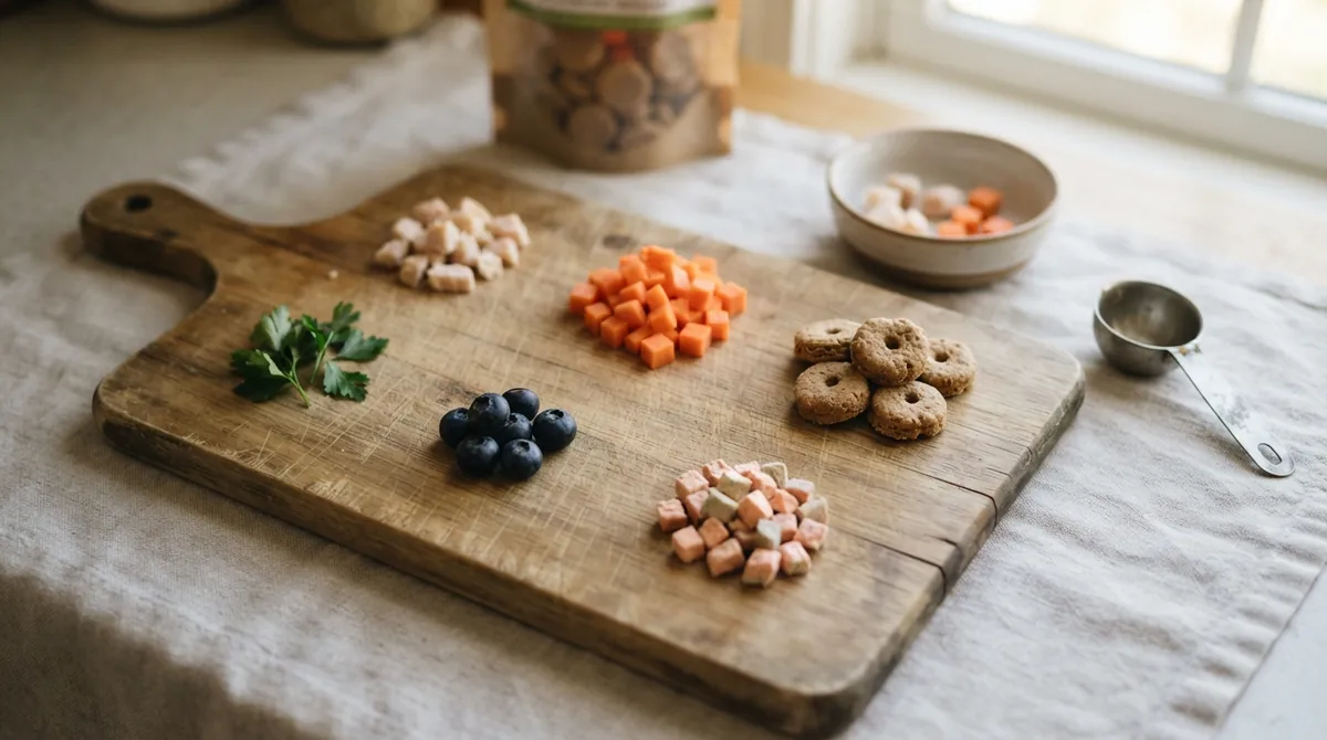 Healthy dog treats on board